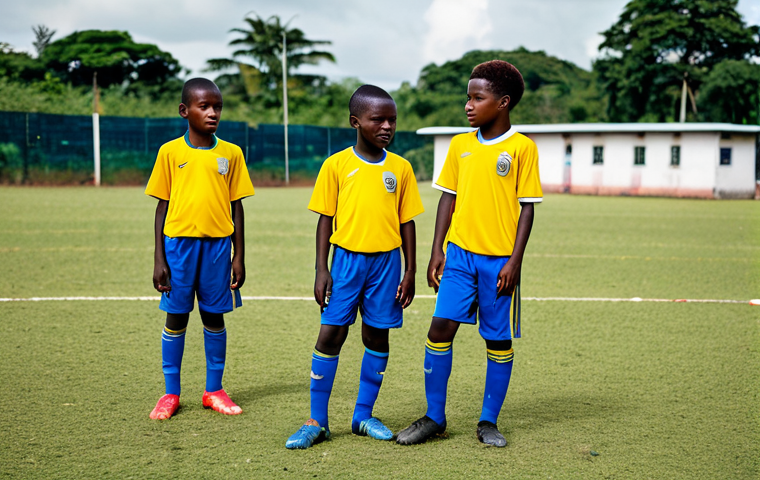 가봉 축구 리그와 대표팀 - **

"Pierre-Emerick Aubameyang, fully clothed in the Gabon national team jersey, striking a powerful...