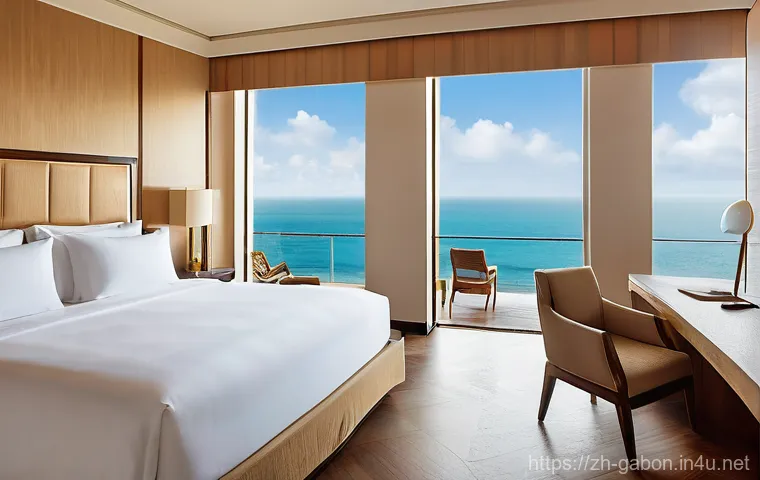 가봉 호텔 및 숙박 추천 - **Prompt: Luxurious Urban Oasis in Libreville**
    "A wide-angle, high-definition photograph captur...